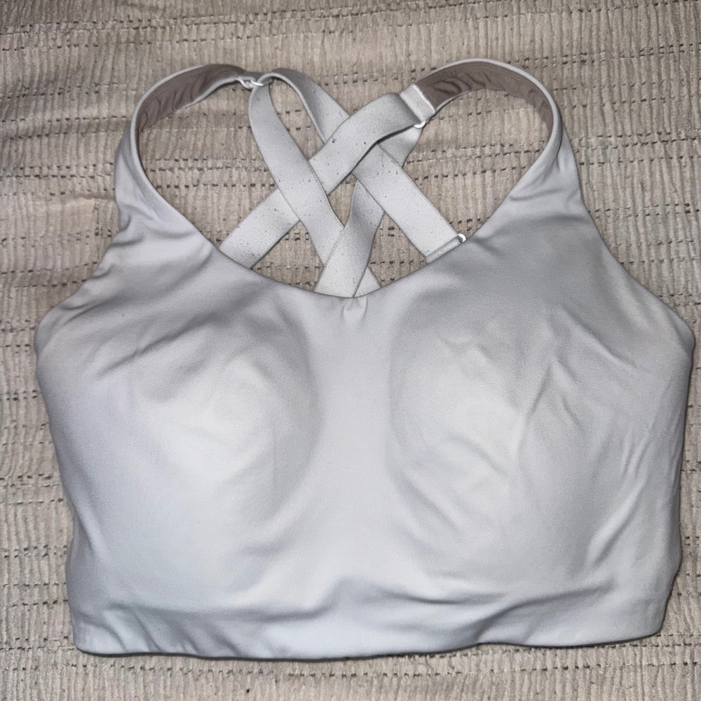 Lululemon Run Times Bra White High Support Sports Bra 32DDD